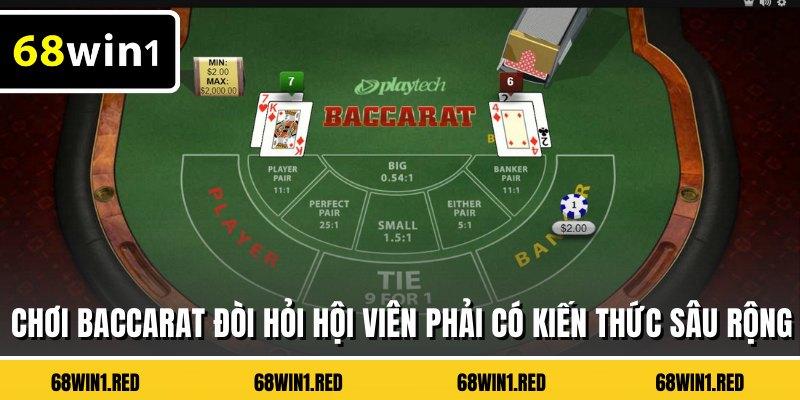 Chơi baccarat đòi hỏi hội viên phải có kiến thức sâu rộng